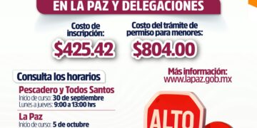 Próximos a iniciar los Cursos Intensivos y Sabatinos de Educación Vial en La Paz y las Delegaciones