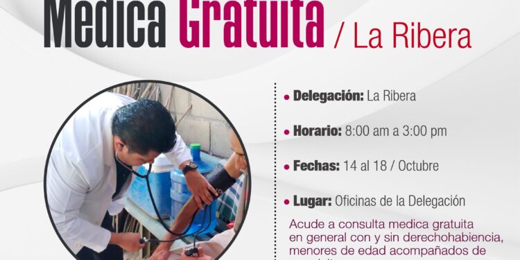 Ofrece Gobierno Municipal consultas médicas gratuitas en la Delegación de La Ribera