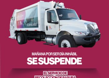 Anuncian suspensión del servicio de recolección de basura el martes 1 de octubre
