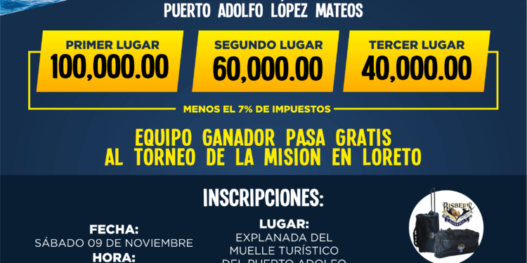 ANUNCIAN 9 Y 10 DE NOVIEMBRE TORNEO DE PESCA “HALCONES AL MAR 2024”