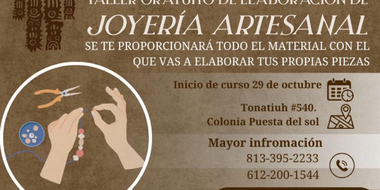 INVITA INSTITUTO SUDCALIFORNIANO DE CULTURA A TALLER DE JOYERÍA ARTESANAL EN LA PAZ