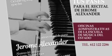 INVITA ISC AL PRIMER RECITAL DE PIANO DEL ARTISTA JEROME ALEXANDER