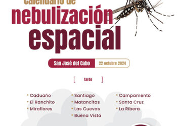 ESTE MARTES 22, DESARROLLARÁN CICLO DE FUMIGACIÓN EN COMUNIDADES RURALES DE LOS CABOS