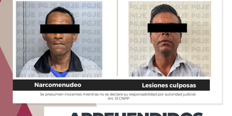 APREHENDE PGJE A IMPUTADOS POR DELITO CONTRA LA SALUD Y LESIONES CULPOSAS 