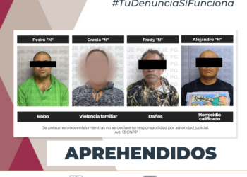 APREHENDE PGJE A 4 PERSONAS POR DIVERSOS DELITOS