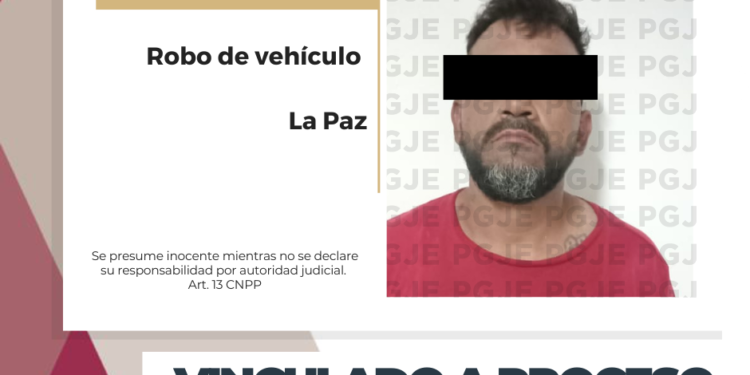 QUEDA EN PRISIÓN PREVENTIVA Y VINCULADO A PROCESO IMPUTADO POR ROBO DE VEHÍCULO