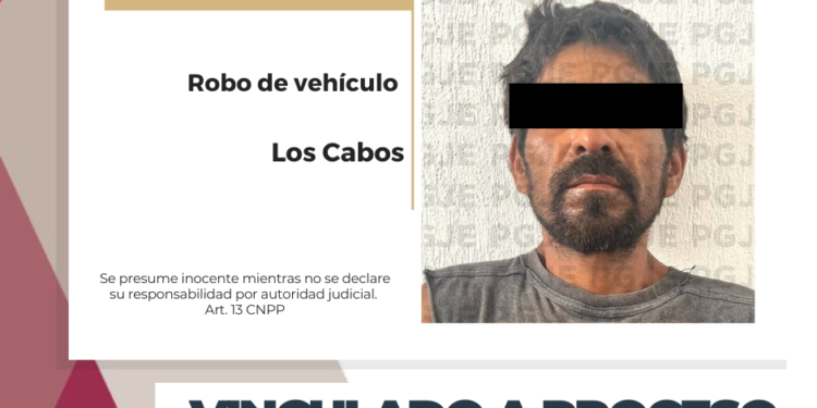 QUEDA VINCULADO A PROCESO POR ROBO EQUIPARADO DE VEHÍCULO EN LOS CABOS