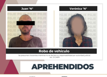 APREHENDE PGJE A IMPUTADOS POR ROBO DE VEHÍCULO