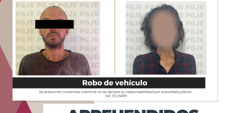 APREHENDE PGJE A IMPUTADOS POR ROBO DE VEHÍCULO