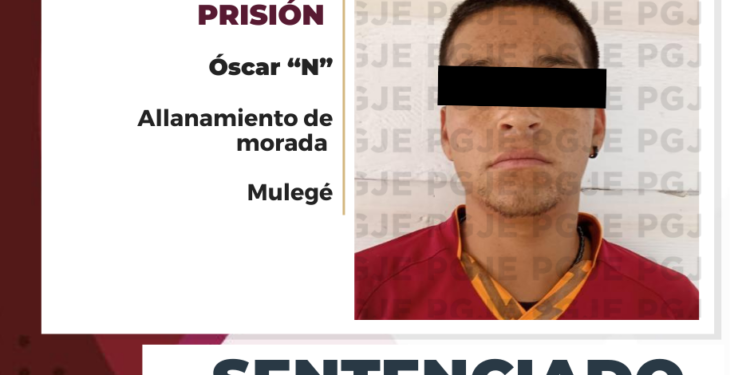 EN PROCEDIMIENTO ABREVIADO OBTIENE PGJE CONDENA PARA CULPABLE DE ALLANAMIENTO DE MORADA