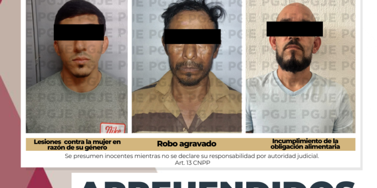 APREHENDE PGJE A 3 IMPUTADOS POR DIVERSOS DELITOS