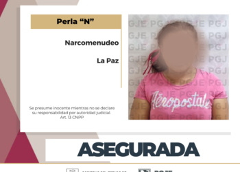 ASEGURA PGJE A MUJER CON MÁS DE 3 MIL DOSIS DE METANFETAMINA EN LA PAZ