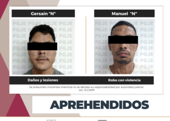 APREHENDE PGJE A DOS IMPUTADOS POR DIVERSOS DELITOS