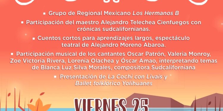 Realizarán Festival por la Sudcalifornidad 2024 en el Jardín Velasco