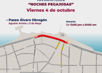 Habrá cierre vial en el Paseo Álvaro Obregón por el concierto “Noches Pegajosas”