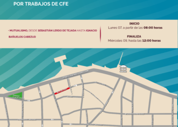 Anuncian cierre de vialidades en el Centro Histórico por trabajos de CFE