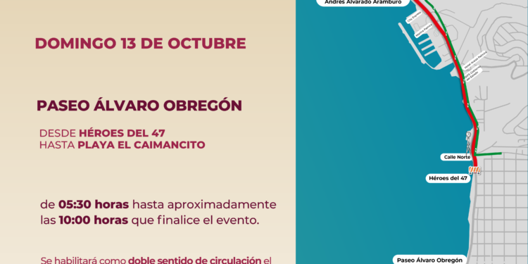 Este fin de semana cierre del Malecón por evento deportivo