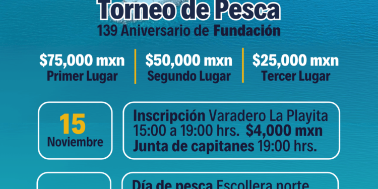 REALIZARÁN EL 15 Y 16 DE NOVIEMBRE, TORNEO DE PESCA DE JUREL, EN SANTA ROSALÍA