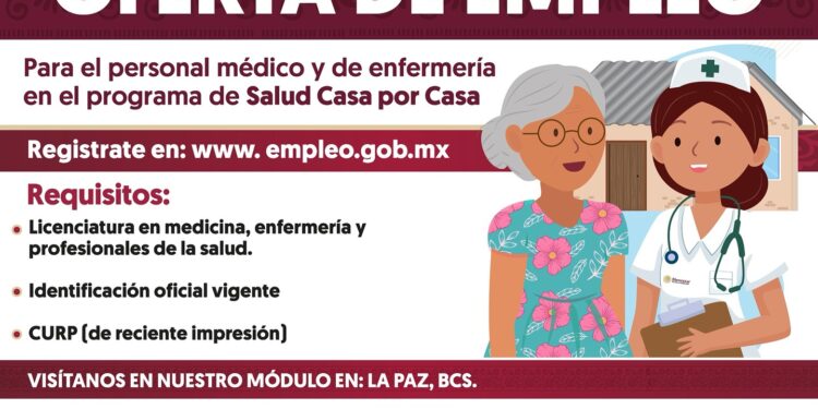 REALIZAN CONTRATACIÓN DE PERSONAL MÉDICO Y DE ENFERMERÍA PARA EL PROGRAMA “SALUD CASA POR CASA”