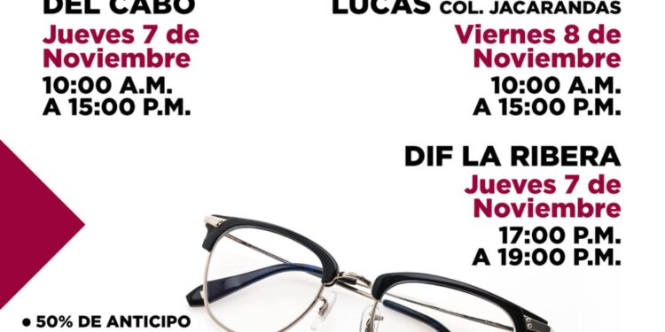 Invita DIF Los Cabos a aprovechar Campaña Visual para adquirir lentes a bajo costo