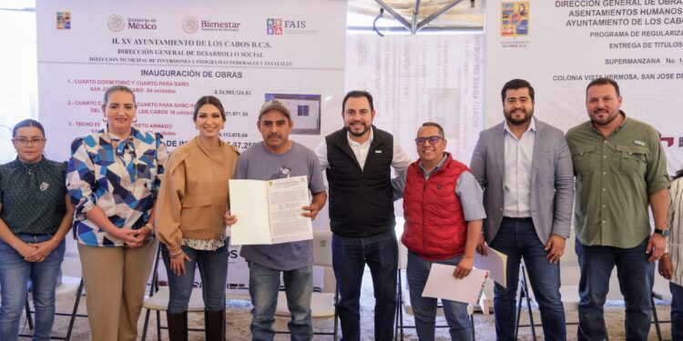 Con la entrega de obras el XV Ayuntamiento de Los Cabos beneficia a cientos de familias cabeñas