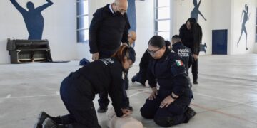 IMPARTE POLICÍA ESTATAL CURSO DE PRIMEROS AUXILIOS A ELEMENTOS EN ACTIVO