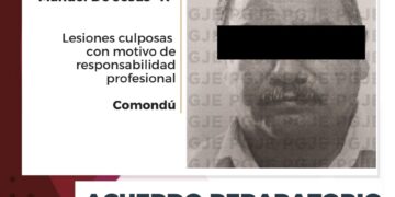 OBTIENE PGJE ACUERDO REPARATORIO PARA VÍCTIMA DE LESIONES CULPOSAS CON MOTIVO DE RESPONSABILIDAD PROFESIONAL 