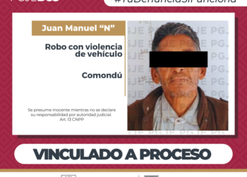 POR ROBO DE VEHÍCULO CON VIOLENCIA EN CIUDAD CONSTITUCIÓN JUAN MANUEL N QUEDA VINCULADO A PROCESO Y EN PRISIÓN PREVENTIVA