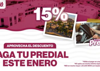 Continúa el descuento del impuesto predial con un 15%
