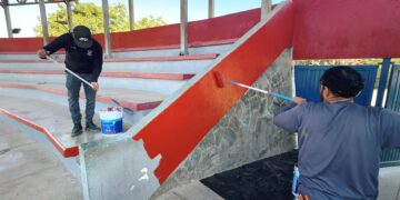 Rehabilita Servicios Públicos el estadio de béisbol en Todos Santos