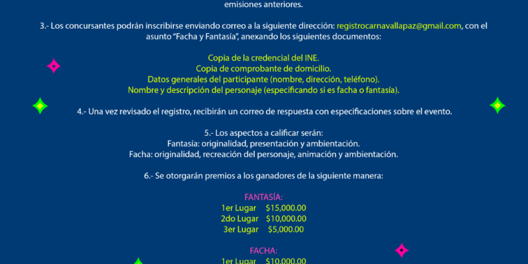 Invitan a participar en el concurso de disfraz de Facha y Fantasía del Carnaval La Paz 2025