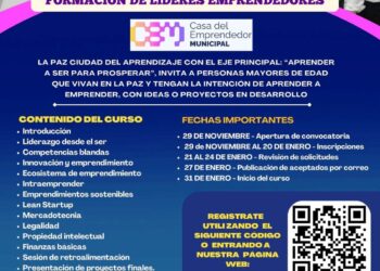 Ayuntamiento de La Paz invita al curso “Formación de Líderes Emprendedores”