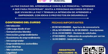 Ayuntamiento de La Paz invita al curso “Formación de Líderes Emprendedores”
