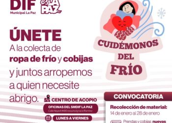 DIF Municipal La Paz invita a la colecta “Cuidémonos del Frío”