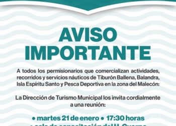Turismo Municipal convoca a reunión con permisionarios náuticos