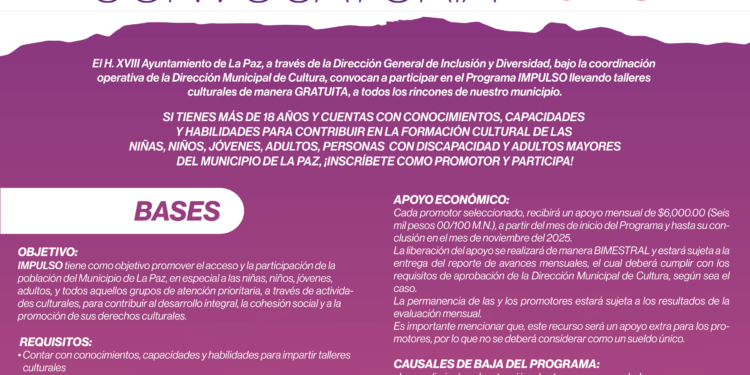 Invitan a promotores culturales a integrarse al programa Impulso