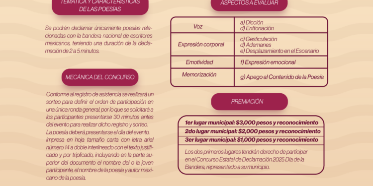 Invitan al Concurso Municipal de Declamación por el Día de la Bandera