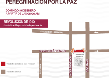 Realizarán cierres temporales a la circulación vial por la “Peregrinación por La Paz”