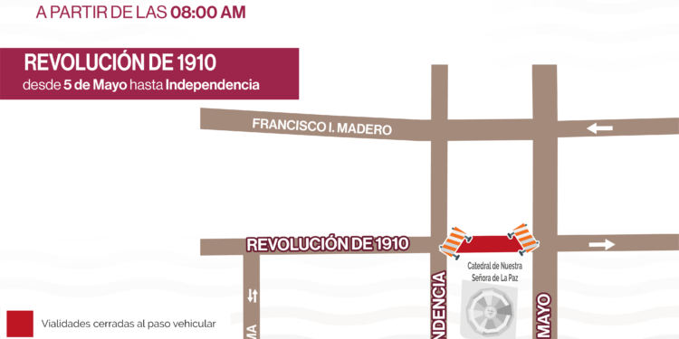 Realizarán cierres temporales a la circulación vial por la “Peregrinación por La Paz”