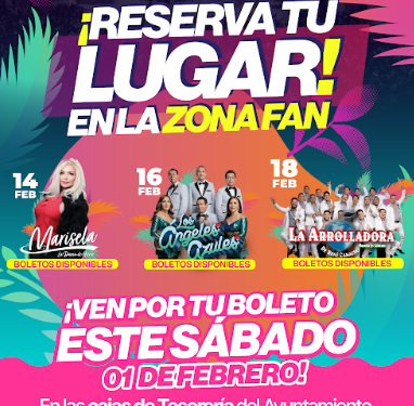 Aún puedes adquirir tus boletos para la Zona Fan del Carnaval 2025 este fin de semana