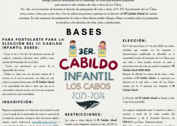 Invitan a niños de Los Cabos a participar en el Tercer Cabildo Infantil