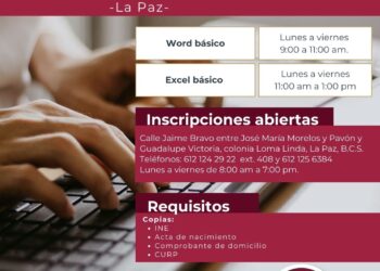 Invita SEDIF a inscribirse al curso de computación básica  en el PEC Loma Linda