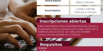 Invita SEDIF a inscribirse al curso de computación básica  en el PEC Loma Linda
