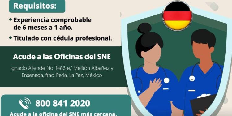 Oferta SNE-BCS 15 vacantes para enfermería en Alemania