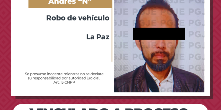 POR DELITO DE ROBO DE VEHÍCULO EN LA PAZ ANDRÉS N QUEDA EN PRISIÓN PREVENTIVA 
