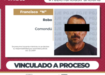 POR ROBO EN CIUDAD CONSTITUCIÓN PGJE OBTIENE VINCULACIÓN A PROCESO DE “EL FRANK” 