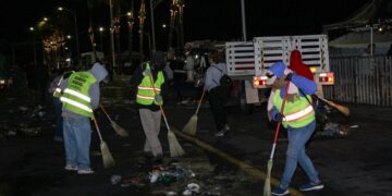 Servicios Públicos Municipales refuerza operativo de limpieza para el Carnaval La Paz 2025