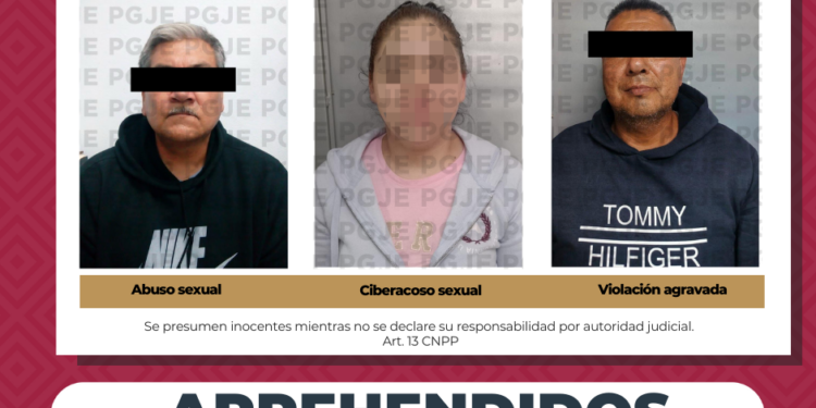 SON APREHENDIDAS TRES PERSONAS POR LA PGJE 