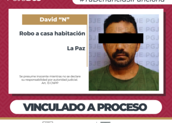 QUEDA EN PRISIÓN PREVENTIVA POR ROBO EN LA PAZ