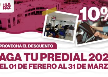 icia febrero con el 10% de descuento en el pago del Predial